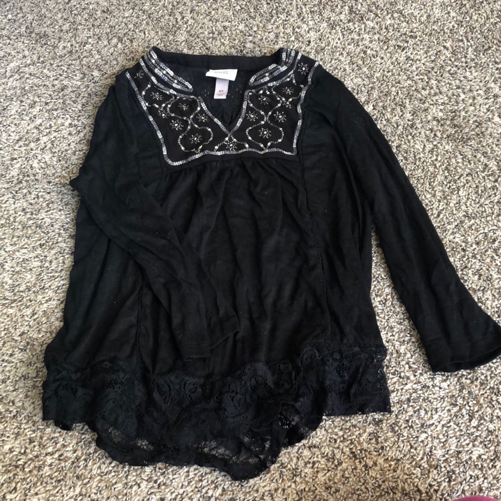 Women’s Knox Rose black lace top